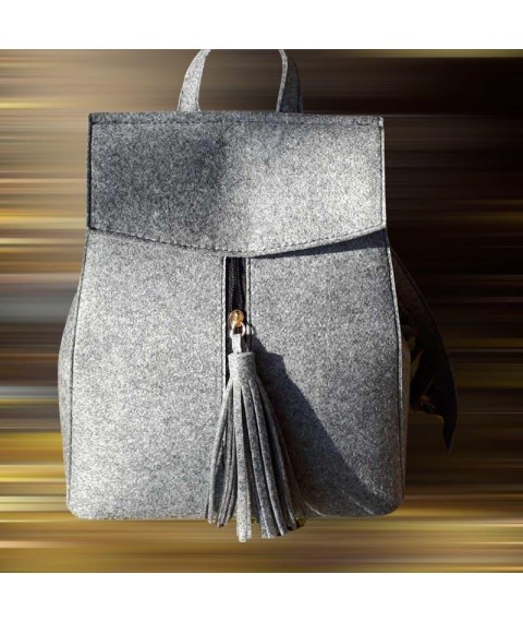 Women's backpack Betty Pretty made of gray cloth 915SGRY