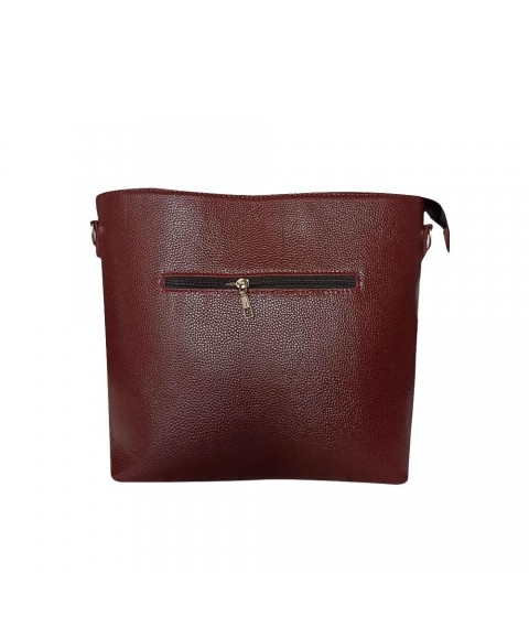 Women's bag Betty Pretty made of genuine leather burgundy 980BORDO