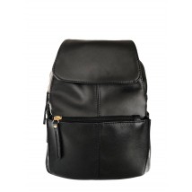 Women's backpack Betty Pretty made of black leather 985BLK