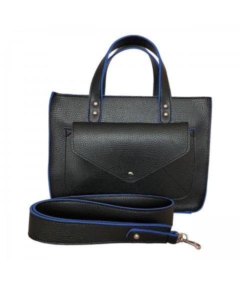 Women's bag Betty Pretty made of eco-leather 963BLKBLUE