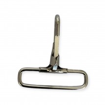 Non-rotating wire carabiner 40 mm. light nickel
