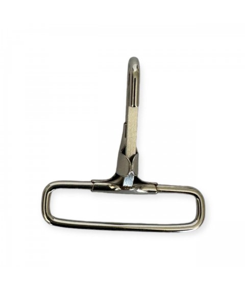 Non-rotating wire carabiner 40 mm. light nickel