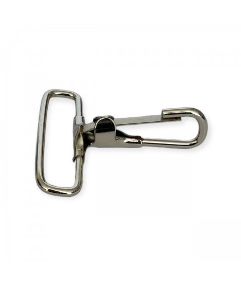 Non-rotating wire carabiner 40 mm. light nickel