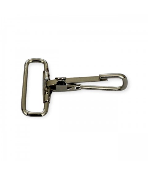 Non-rotating wire carabiner 25 mm. light nickel