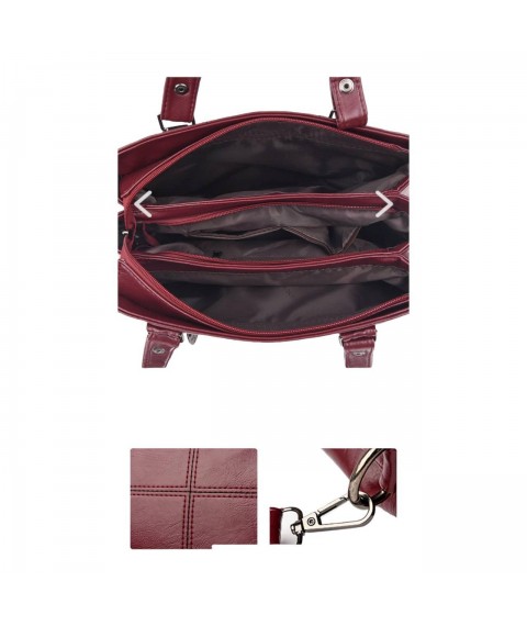 Betty Pretty women's bag made of burgundy leather 955R959BORDO