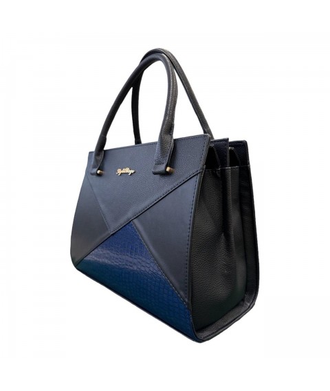 Women's bag Betty Pretty blue leather 986RBLUEKROK