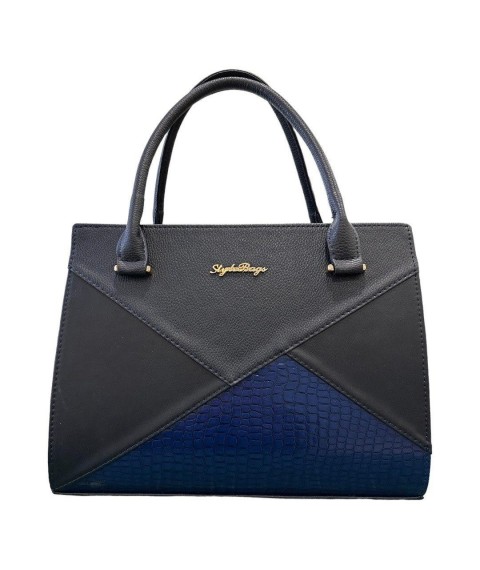 Women's bag Betty Pretty blue leather 986RBLUEKROK