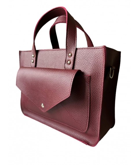 Women's bag Betty Pretty made of eco-leather burgundy 963BORDO