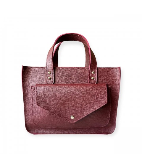 Women's bag Betty Pretty made of eco-leather burgundy 963BORDO