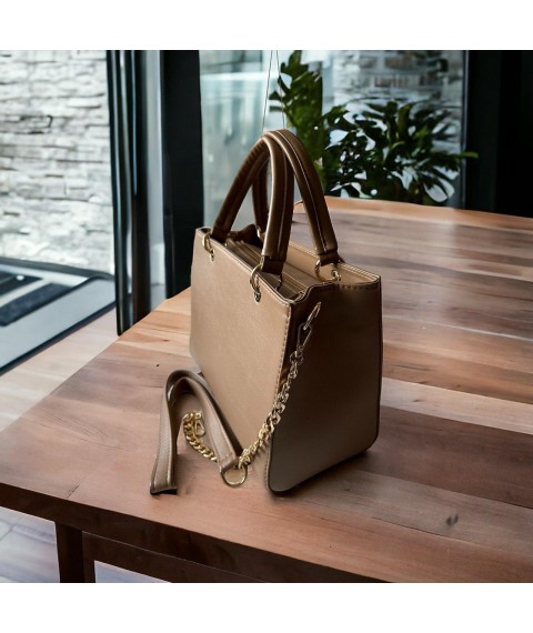 Women's bag Betty Pretty made of eco-leather, beige 797NZDARKBEG