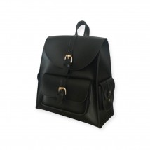 Women's backpack Betty Pretty made of eco-leather black 956BLK