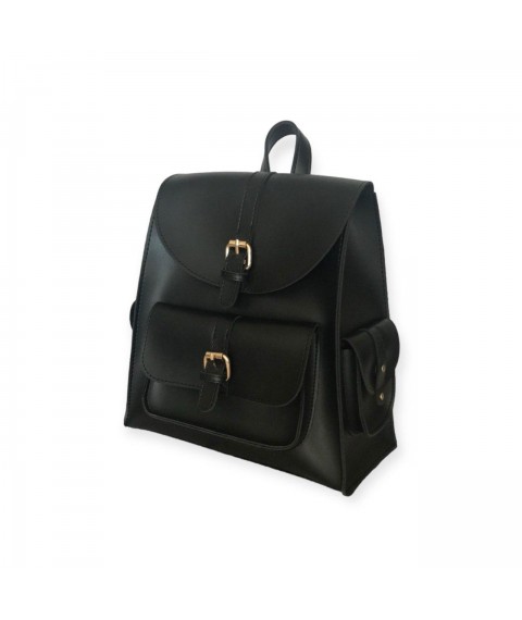Women's backpack Betty Pretty made of eco-leather black 956BLK