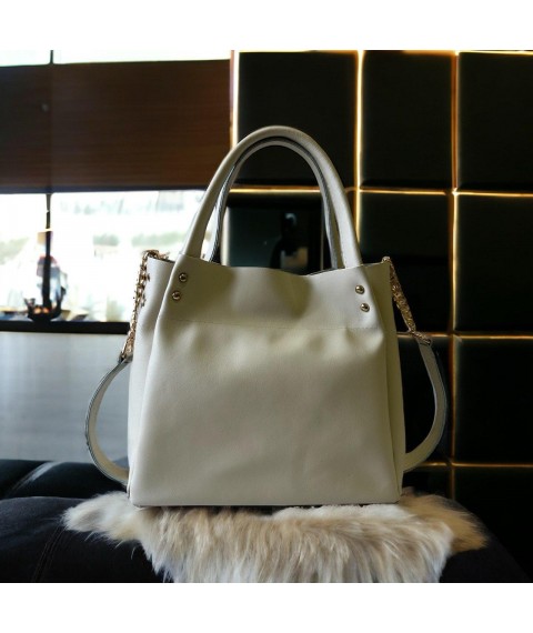 Betty Pretty women's bag made of genuine leather, beige 908XBEG