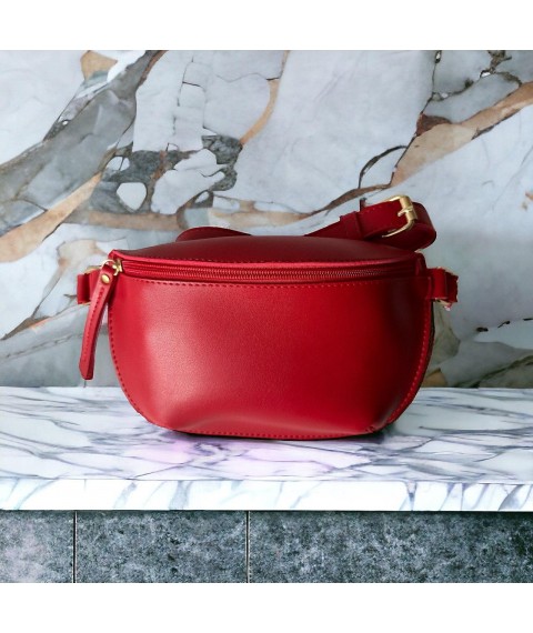 Women's belt bag Betty Pretty made of eco-leather, red 942RAD