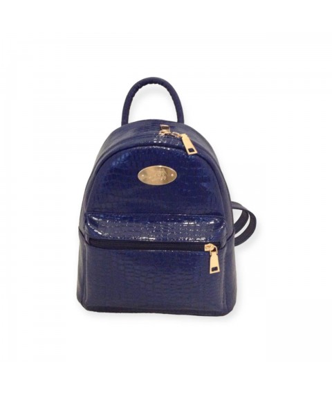 Women's backpack Betty Pretty blue faux leather 884BLUEBALL