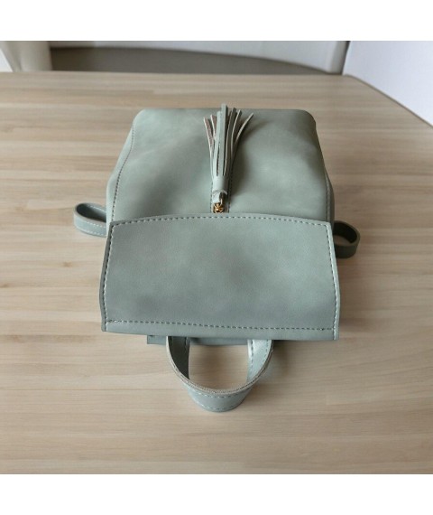 Women's backpack Betty Pretty made of mint eco-leather 915MINT