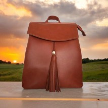 Women's backpack Betty Pretty made of eco-leather brick 915BRICK