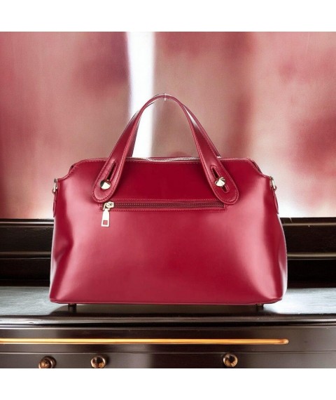 Women's bag Betty Pretty made of eco-leather burgundy 504BORDO