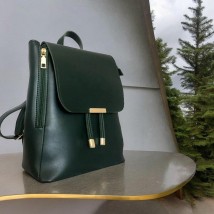 Women's backpack Betty Pretty made of eco-leather green 918GREEN