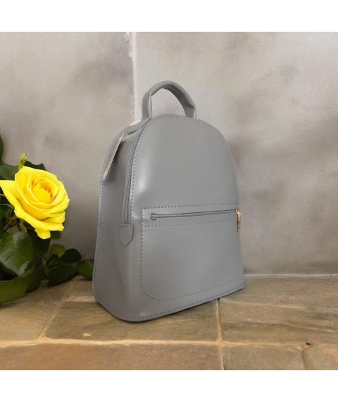 Women's backpack made of eco-leather Betty Pretty gray 940GRY