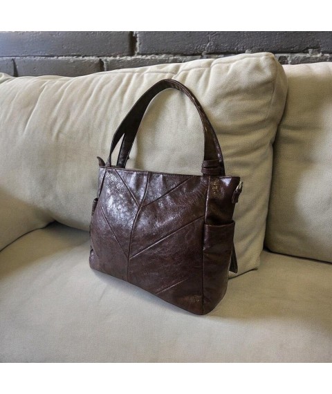 Women's Betty Pretty bag made of brown leather 978BRN