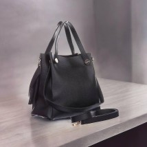 Women's bag Betty Pretty made of genuine leather black 908BLK