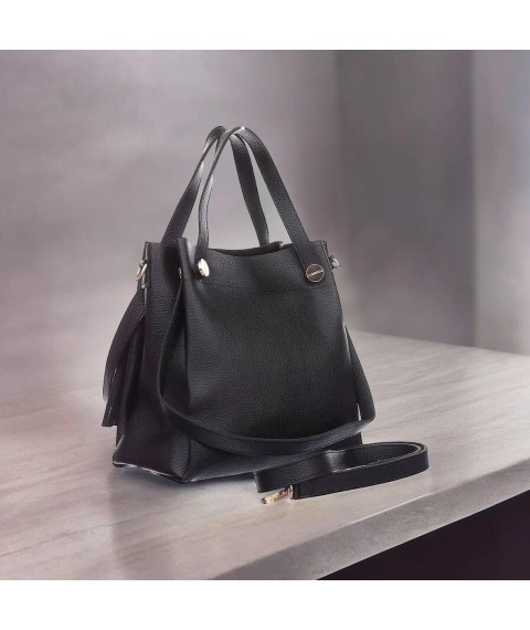 Women's bag Betty Pretty made of genuine leather black 908BLK