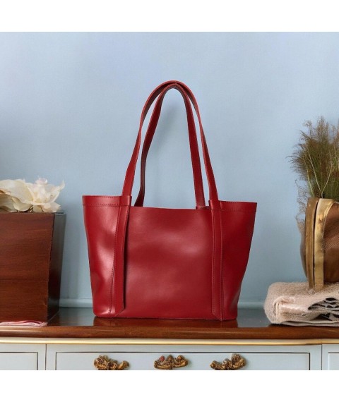 Women's bag Betty Pretty made of genuine leather red 982RAD