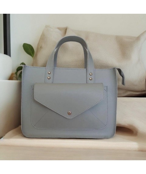 Women's bag Betty Pretty made of eco-leather, light gray 963LGRAY