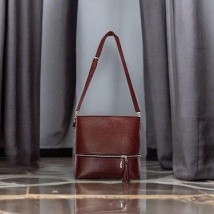 Women's bag Betty Pretty made of genuine leather burgundy 980BORDO