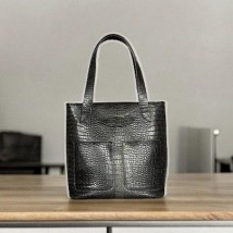 Women's Betty Pretty bag made of genuine leather, black 868BLKKROK
