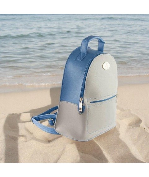 Women's backpack Betty Pretty made of eco-leather, multi-colored 940GRYBLUE