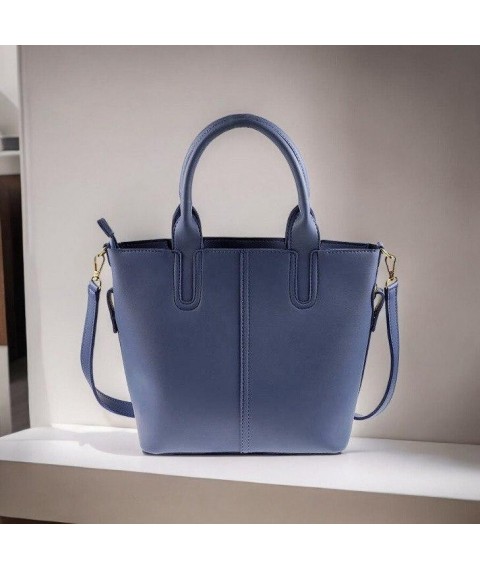 Women's eco-leather shopping bag Betty Pretty 875BLUE