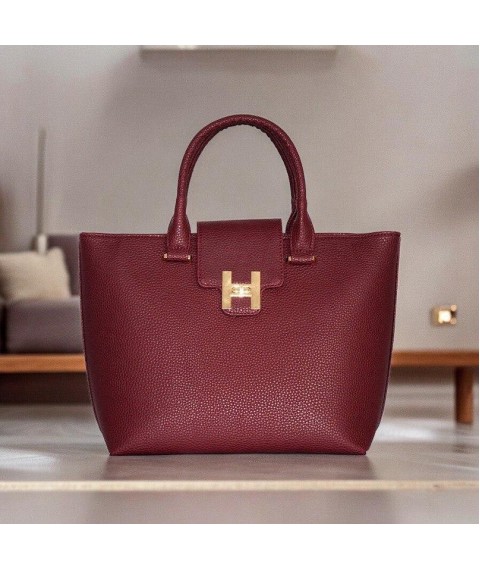 Women's bag Betty Pretty made of eco-leather burgundy 864BORDO