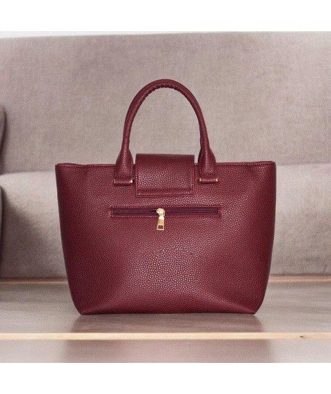 Women's bag Betty Pretty made of eco-leather burgundy 864BORDO