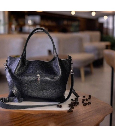 Women's Betty Pretty bag made of black genuine leather 943BLKN