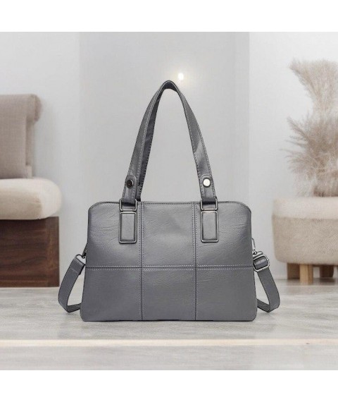 Betty Pretty women's bag made of gray leather 955R959GRAY