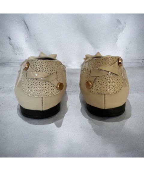 Туфли женские бежевые из натуральной кожи 0508BEG