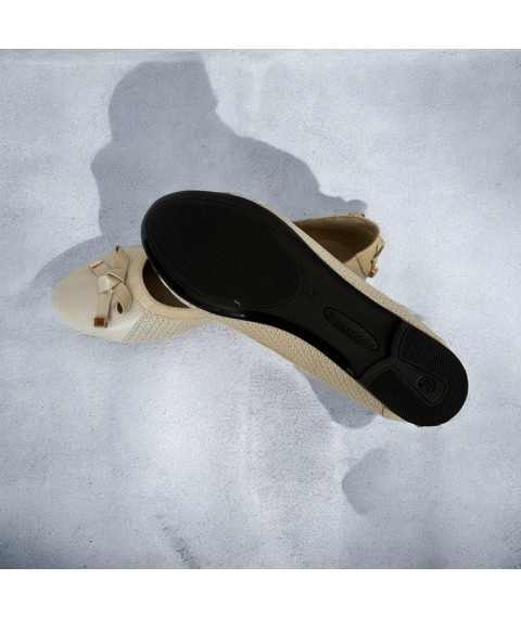 Туфли женские бежевые из натуральной кожи 0508BEG