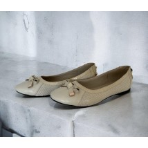 Туфли женские бежевые из натуральной кожи 0508BEG