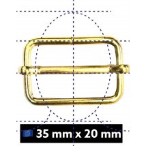 Перетяжка, рамка-регулятор с перемычкой 35*20*3,5 мм., светлое золото