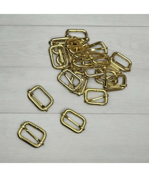 Перетяжка, рамка-регулятор с перемычкой 35*20*3,5 мм., светлое золото