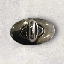 Oval bag lock 30 mm. light nickel