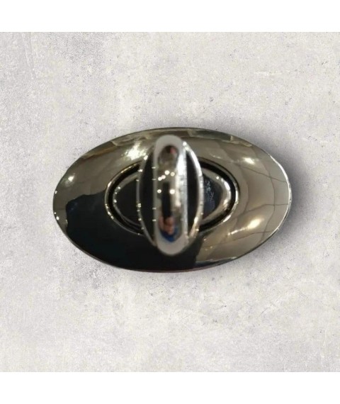 Замок сумочный овальный 30 мм. светлый никель