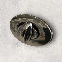 Oval bag lock 30 mm. light nickel