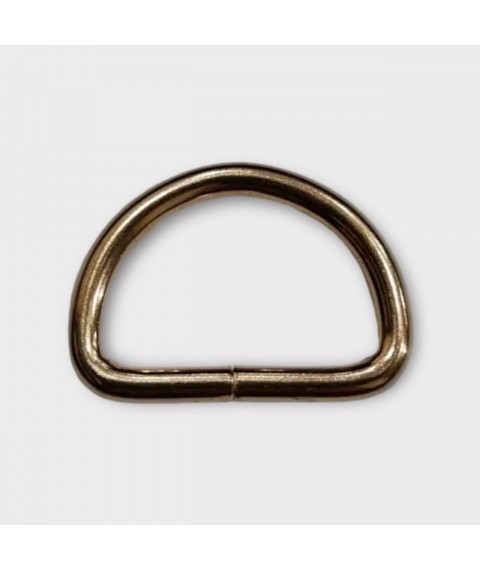 Полукольцо сварное 25*15*4 мм., светлое золото