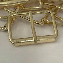 Пряжка ременная проволочная 25*20*3,5 мм., светлое золото, для сумок и ремней