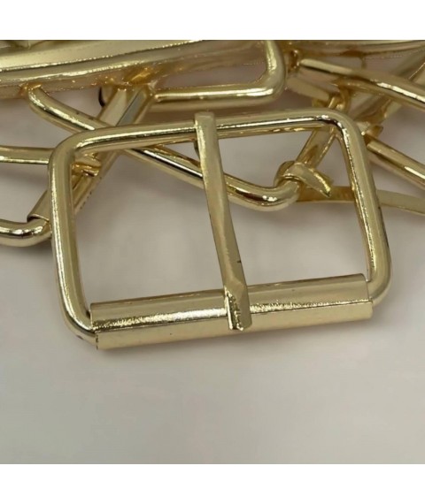 Пряжка ременная проволочная 25*20*3,5 мм., светлое золото, для сумок и ремней