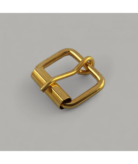 Пряжка ременная проволочная 20*20*3,5 мм., светлое золото, для сумок и ремней