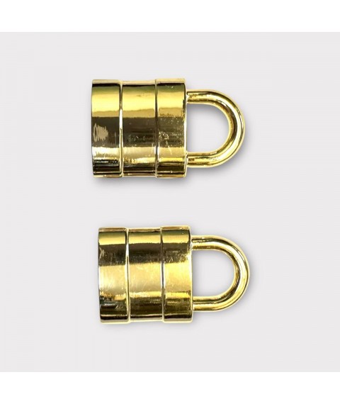 Декоративное украшение для сумок под ремешок 15 мм., светлое золото . Общий размер 30* 45 мм.